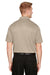 Harriton M348 Mens Advantage Performance Moisture Wicking Short Sleeve Polo Shirt Khaki Brown Back