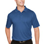 Harriton Mens Advantage Performance Moisture Wicking Short Sleeve Polo Shirt - Pool Blue