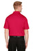 Harriton M348 Mens Advantage Performance Moisture Wicking Short Sleeve Polo Shirt Red Back