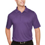Harriton Mens Advantage Performance Moisture Wicking Short Sleeve Polo Shirt - Team Purple