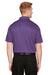 Harriton M348 Mens Advantage Performance Moisture Wicking Short Sleeve Polo Shirt Team Purple Back