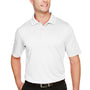 Harriton Mens Advantage Performance Moisture Wicking Short Sleeve Polo Shirt - White