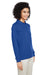 Harriton M348LW Womens Advantage Performance Moisture Wicking Long Sleeve Polo Shirt True Royal Blue 3Q