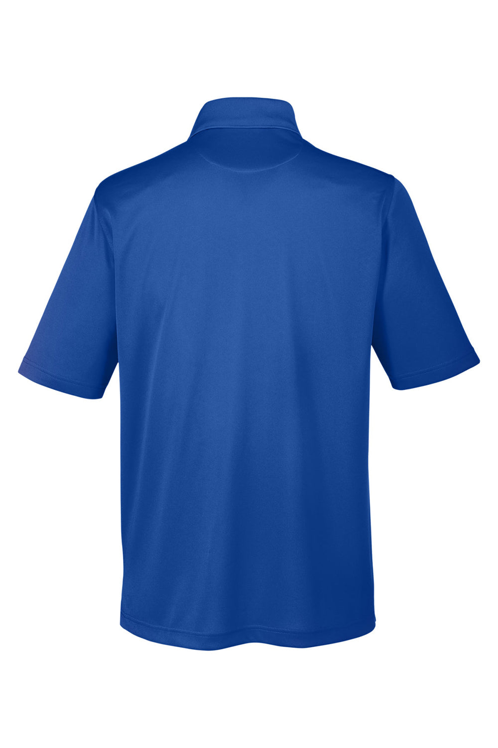 Harriton M348P Mens Advantage Performance Moisture Wicking Short Sleeve Polo Shirt w/ Pocket True Royal Blue Flat Back