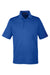Harriton M348P Mens Advantage Performance Moisture Wicking Short Sleeve Polo Shirt w/ Pocket True Royal Blue Flat Front