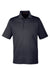 Harriton M348P Mens Advantage Performance Moisture Wicking Short Sleeve Polo Shirt w/ Pocket Black Flat Front