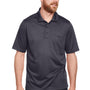 Harriton Mens Advantage Performance Moisture Wicking Short Sleeve Polo Shirt w/ Pocket - Dark Charcoal Grey - NEW