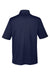 Harriton M348P Mens Advantage Performance Moisture Wicking Short Sleeve Polo Shirt w/ Pocket Dark Navy Blue Flat Back