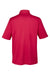 Harriton M348P Mens Advantage Performance Moisture Wicking Short Sleeve Polo Shirt w/ Pocket Red Flat Back