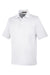 Harriton M348P Mens Advantage Performance Moisture Wicking Short Sleeve Polo Shirt w/ Pocket White Flat Front