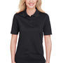Harriton Womens Advantage Performance Moisture Wicking Short Sleeve Polo Shirt - Black