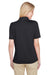 Harriton M348W Womens Advantage Performance Moisture Wicking Short Sleeve Polo Shirt Black Back