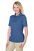 Harriton M348W Womens Advantage Performance Moisture Wicking Short Sleeve Polo Shirt Pool Blue 3Q