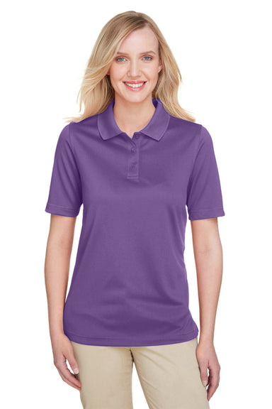 Harriton M348W Womens Advantage Performance Moisture Wicking Short Sleeve Polo Shirt Team Purple Front