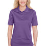 Harriton Womens Advantage Performance Moisture Wicking Short Sleeve Polo Shirt - Team Purple