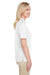 Harriton M348W Womens Advantage Performance Moisture Wicking Short Sleeve Polo Shirt White Side