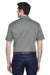 Harriton M354 Mens Moisture Wicking Short Sleeve Polo Shirt Charcoal Grey Back