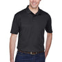 Harriton Mens Moisture Wicking Short Sleeve Polo Shirt - Black