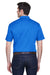 Harriton M354 Mens Moisture Wicking Short Sleeve Polo Shirt Royal Blue Back