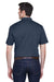 Harriton M354 Mens Moisture Wicking Short Sleeve Polo Shirt Navy Blue Back