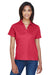 Harriton M354W Womens Moisture Wicking Short Sleeve Polo Shirt Red Front