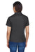 Harriton M354W Womens Moisture Wicking Short Sleeve Polo Shirt Black Back