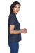 Harriton M354W Womens Moisture Wicking Short Sleeve Polo Shirt Navy Blue Side