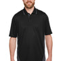Harriton Mens Flash Performance Moisture Wicking Colorblock Short Sleeve Polo Shirt - Black/Dark Charcoal Grey - NEW