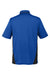 Harriton M386/M386T Mens Flash Performance Moisture Wicking Colorblock Short Sleeve Polo Shirt True Royal Blue/Black Flat Back
