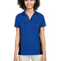 Harriton Womens Flash Performance Moisture Wicking Colorblock Short Sleeve Polo Shirt - True Royal Blue/Black - NEW