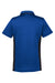 Harriton M386W Womens Flash Performance Moisture Wicking Colorblock Short Sleeve Polo Shirt True Royal Blue/Black Flat Back
