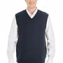 Harriton Mens Pilbloc Pill Resistant V-Neck Sweater Vest - Dark Navy Blue