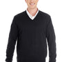 Harriton Mens Pilbloc Pill Resistant V-Neck Long Sleeve Sweater - Black