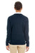 Harriton M420W Womens Pilblock V-Neck Long Sleeve Sweater Navy Blue Back