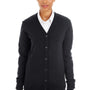 Harriton Womens Pilbloc Pill Resistant Button Down Lone Sleeve Cardigan Sweater - Black