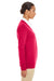Harriton M425W Womens Pilbloc Button Down Lone Sleeve Cardigan Sweater Red Side