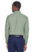Harriton M500 Mens Wrinkle Resistant Long Sleeve Button Down Shirt w/ Pocket Dill Green Back