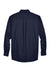 Harriton M500/M500T Wrinkle Resistant Long Sleeve Button Down Shirt w/ Pocket Navy Blue Flat Back