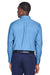Harriton M500 Mens Wrinkle Resistant Long Sleeve Button Down Shirt w/ Pocket Light College Blue Back