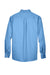 Harriton M500/M500T Wrinkle Resistant Long Sleeve Button Down Shirt w/ Pocket Light College Blue Flat Back