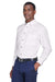 Harriton M500/M500T Wrinkle Resistant Long Sleeve Button Down Shirt w/ Pocket White 3Q