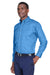 Harriton M500/M500T Wrinkle Resistant Long Sleeve Button Down Shirt w/ Pocket Nautical Blue 3Q