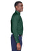 Harriton M500 Mens Wrinkle Resistant Long Sleeve Button Down Shirt w/ Pocket Hunter Green Side
