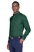 Harriton M500/M500T Wrinkle Resistant Long Sleeve Button Down Shirt w/ Pocket Hunter Green 3Q