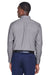 Harriton M500 Mens Wrinkle Resistant Long Sleeve Button Down Shirt w/ Pocket Dark Grey Back