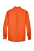 Harriton M500/M500T Wrinkle Resistant Long Sleeve Button Down Shirt w/ Pocket Team Orange Flat Back