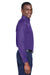 Harriton M500 Mens Wrinkle Resistant Long Sleeve Button Down Shirt w/ Pocket Purple Side
