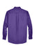 Harriton M500/M500T Wrinkle Resistant Long Sleeve Button Down Shirt w/ Pocket Team Purple Flat Back