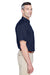 Harriton M500S Mens Wrinkle Resistant Short Sleeve Button Down Shirt w/ Pocket Navy Blue Side