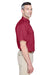 Harriton M500S Mens Wrinkle Resistant Short Sleeve Button Down Shirt w/ Pocket Wine Red Side